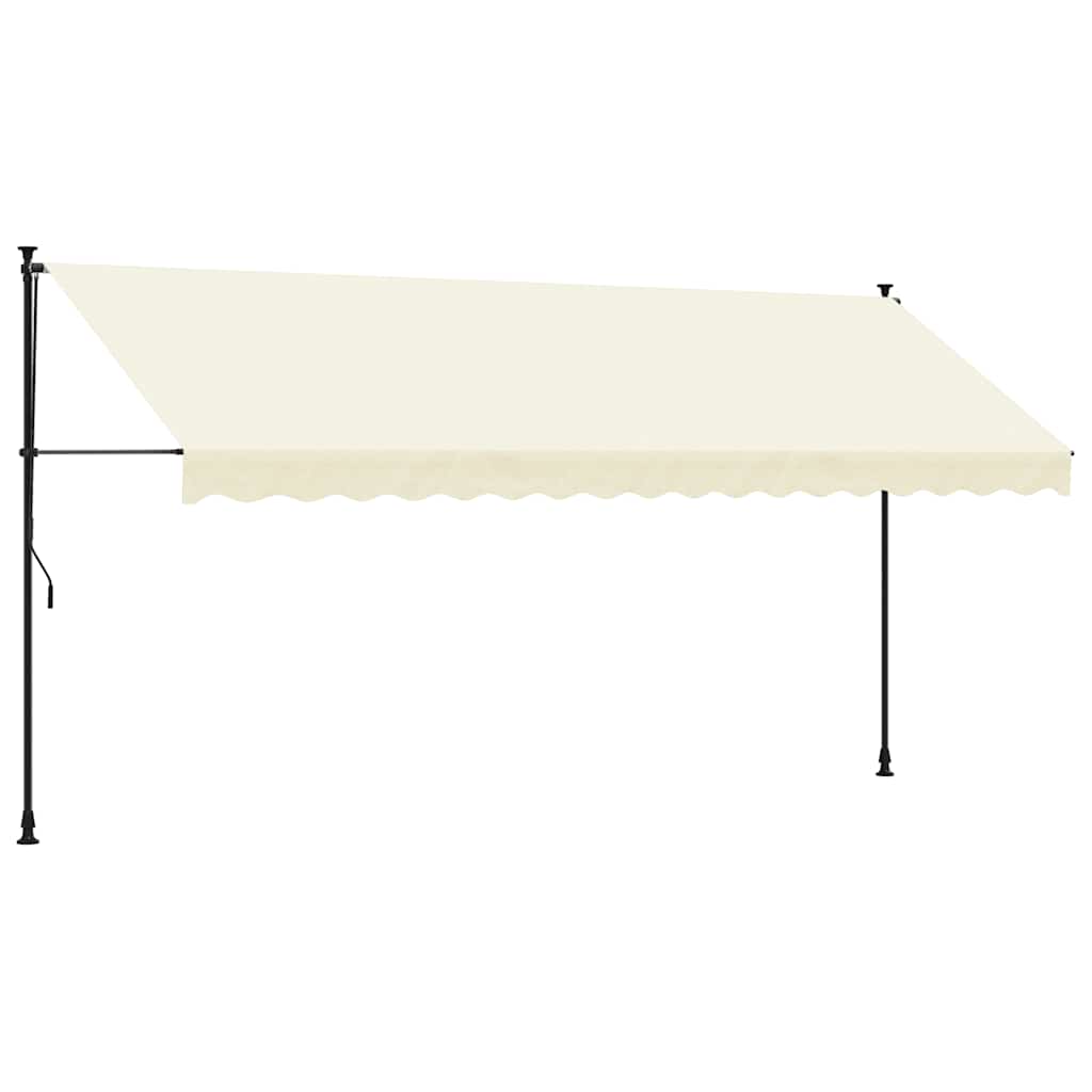 Ištraukiama markizė, kreminė, 400x150cm, audinys ir plienas