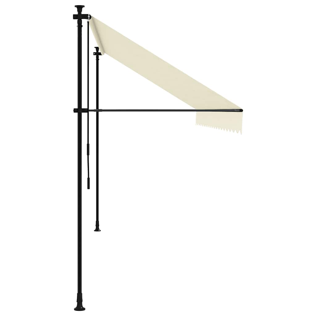 Ištraukiama markizė, kreminė, 400x150cm, audinys ir plienas