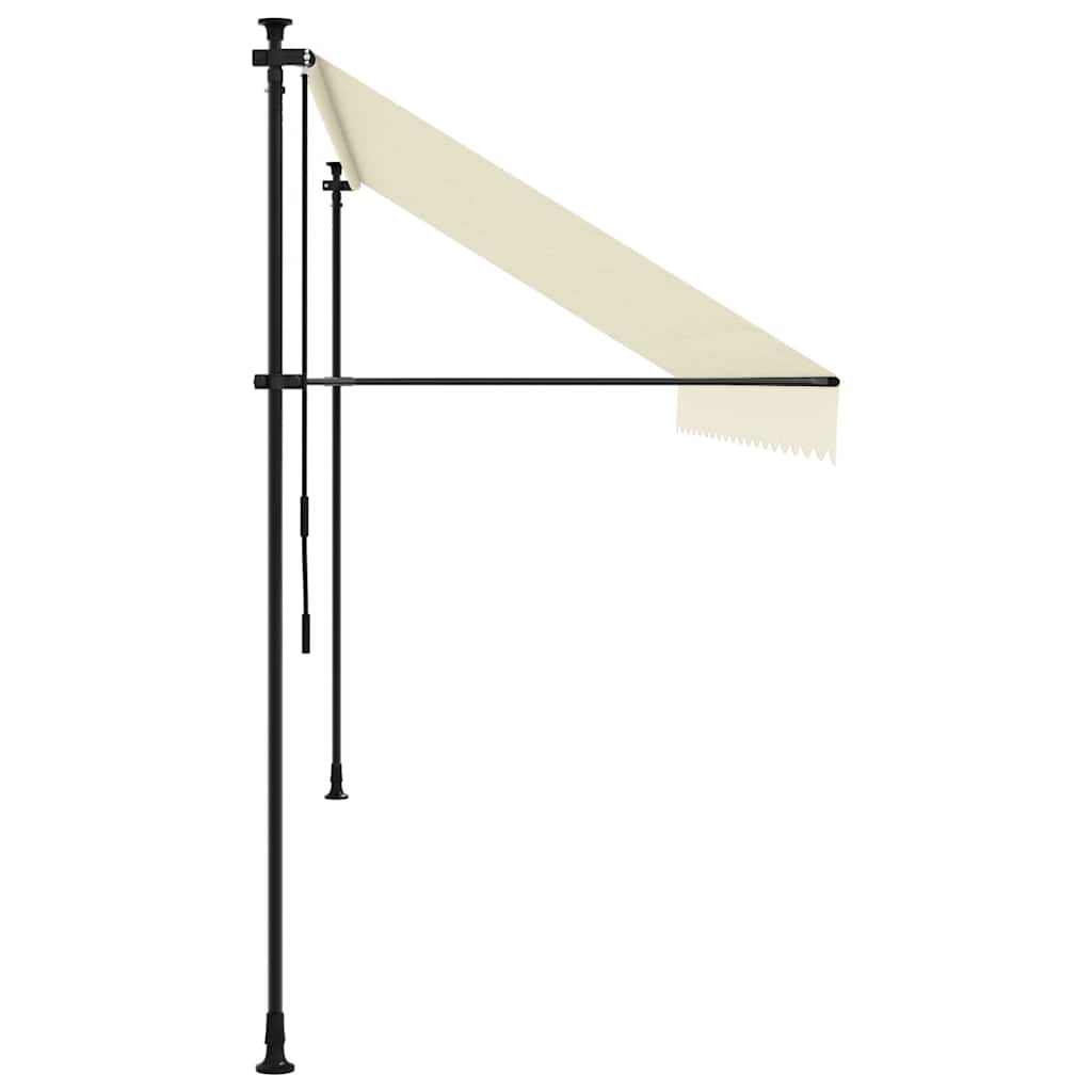 Ištraukiama markizė, kreminė, 400x150cm, audinys ir plienas