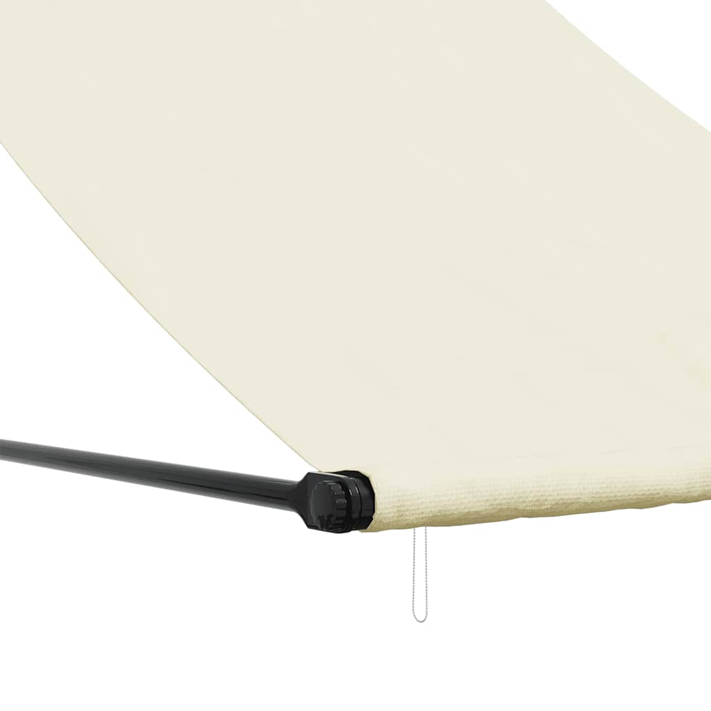Retractable awning, cream, 100x150cm, fabric and steel