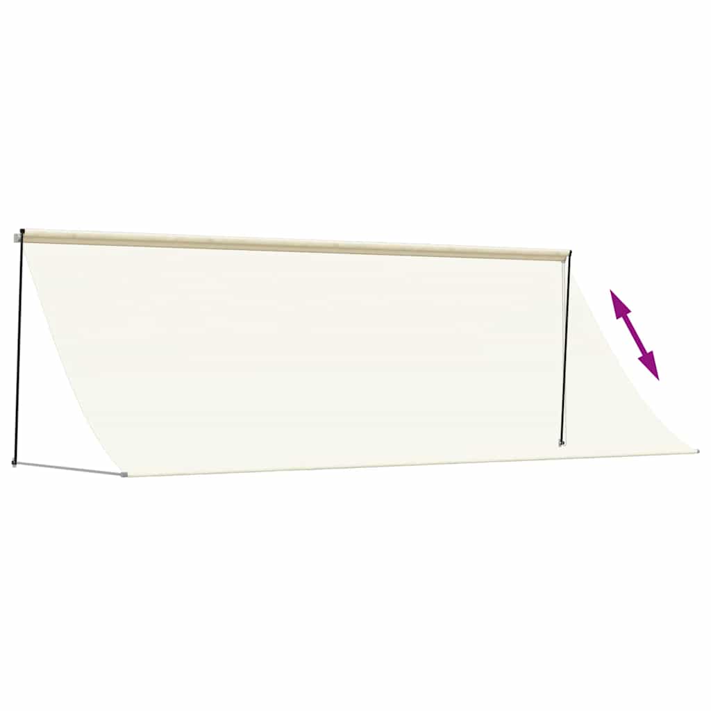 Ištraukiama markizė, kreminė, 400x150cm, audinys ir plienas