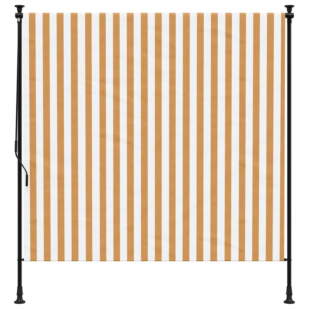 Lauko roletas, oranžinis/baltas, 200x270cm, audinys ir plienas