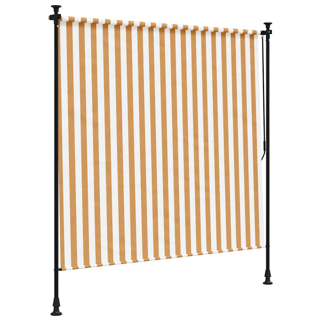 Āra rullīšu žalūzijas, oranžs/balts, 200x270cm, audums un tērauds