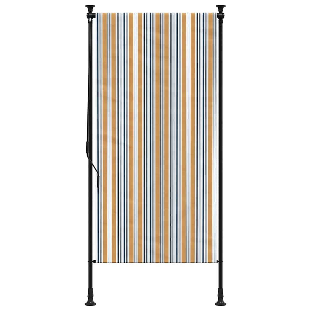 Lauko roletas, geltonas/baltas, 100x270cm, audinys ir plienas