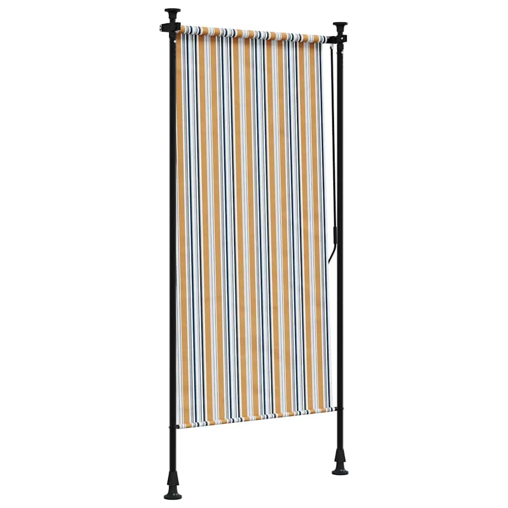 Āra rullīšu žalūzija, dzeltena/balta, 100x270cm, audums un tērauds