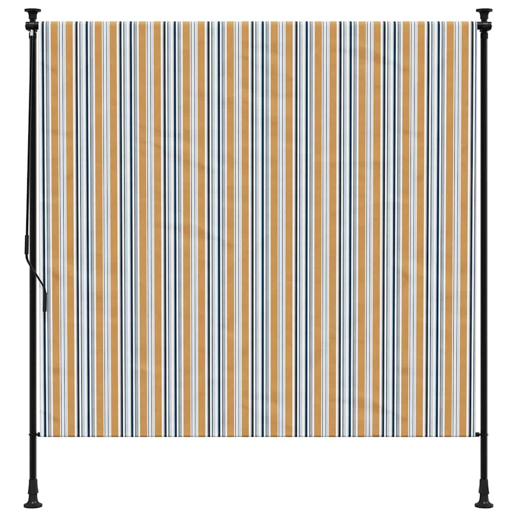 Lauko roletas, geltonas/baltas, 150x270cm, audinys ir plienas