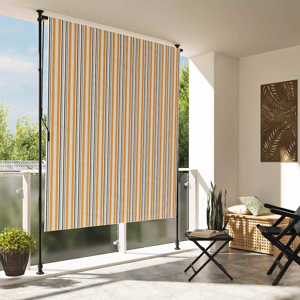 Outdoor blind, yellow/white, 200x270cm, fabric and steel