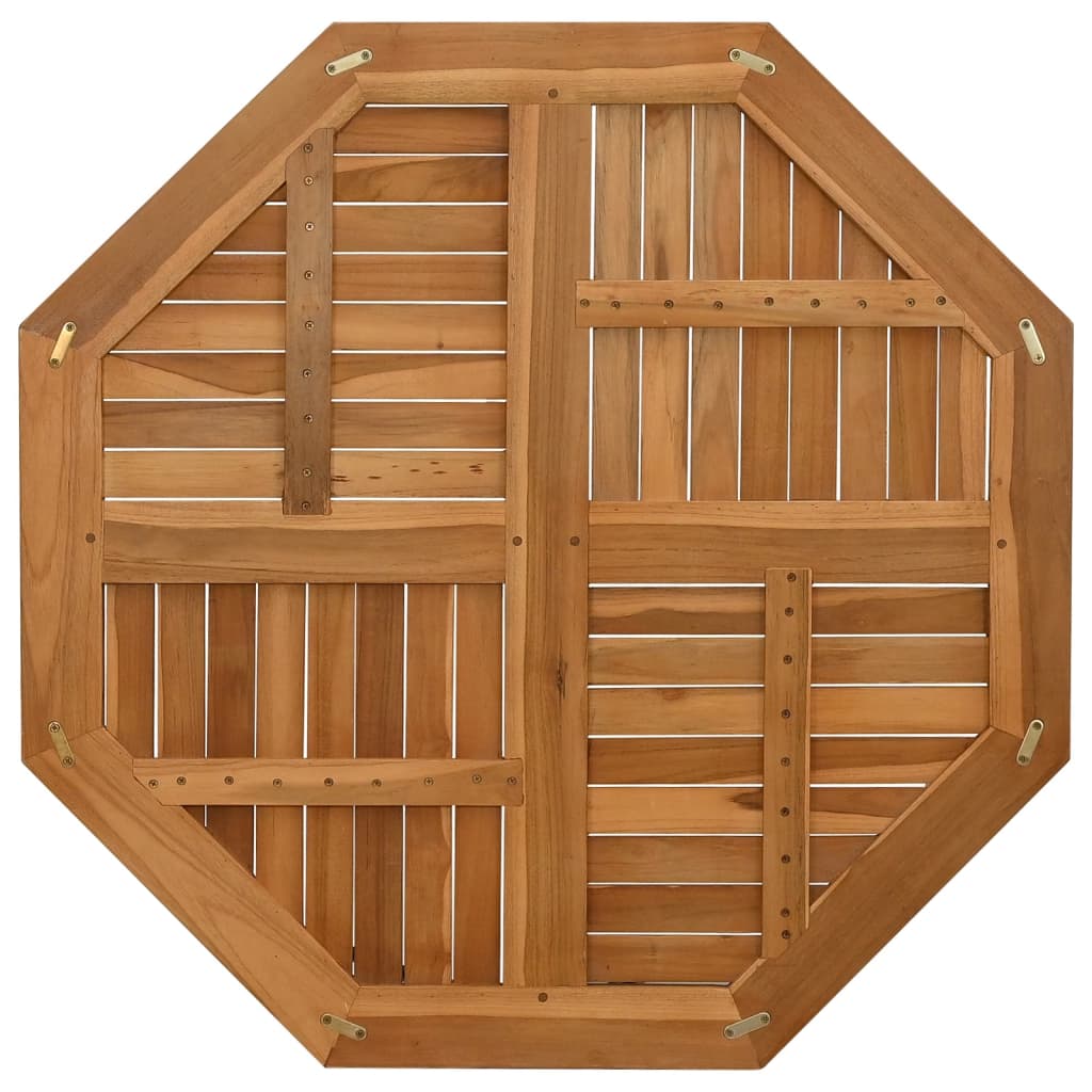 Tabletop, 90x90x2.5cm, solid teak, octagonal