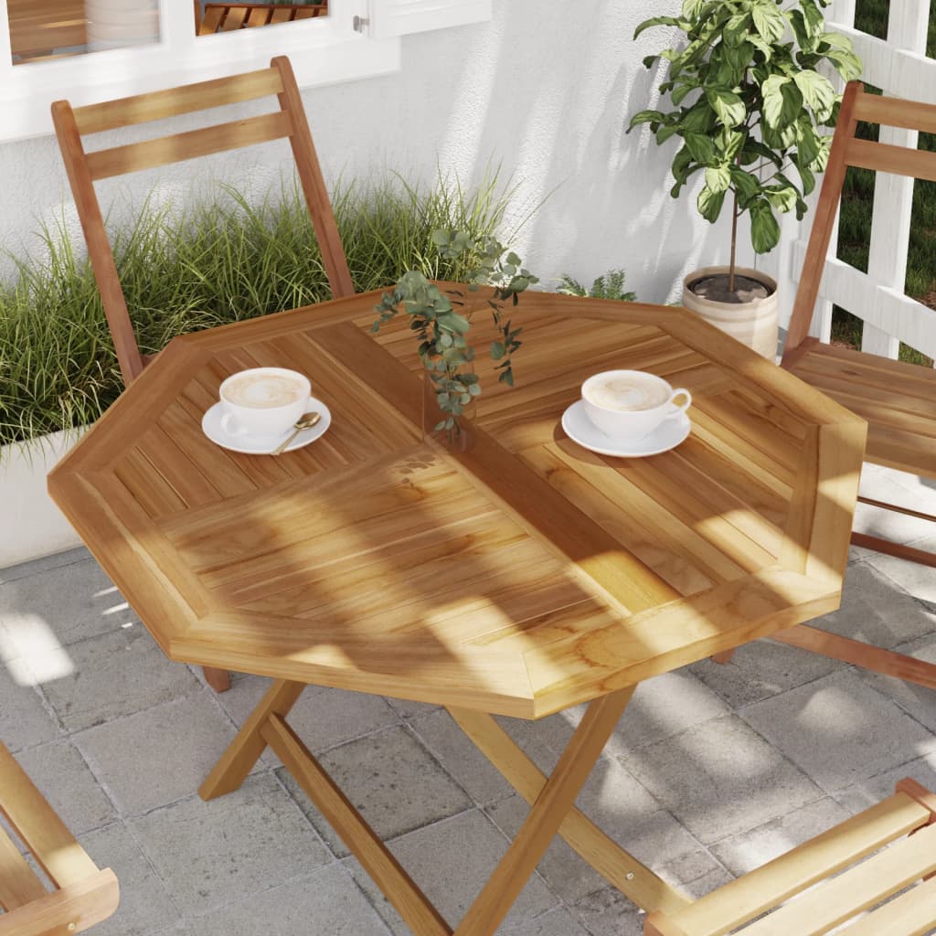 Tabletop, 90x90x2.5cm, solid teak, octagonal