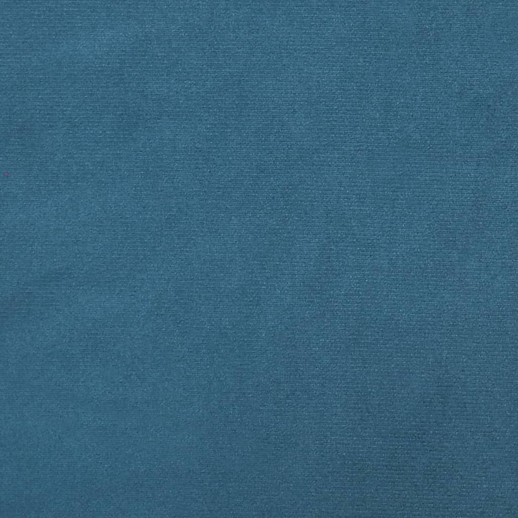 Sofos komplektas, 2 dalių, mėlynos spalvos, aksomas