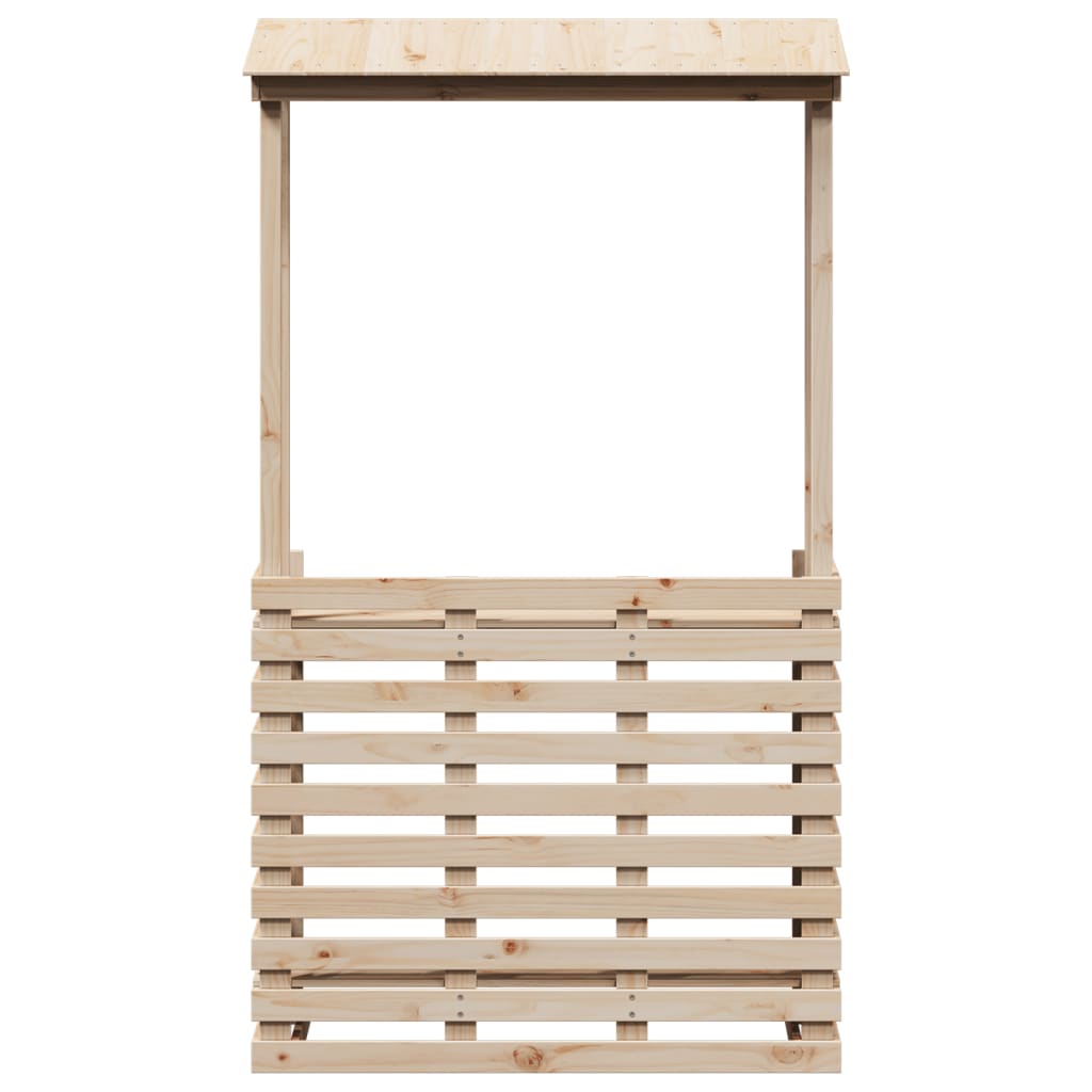 Lauko baro stalas su stogeliu, 112,5x57x195,5cm, mediena