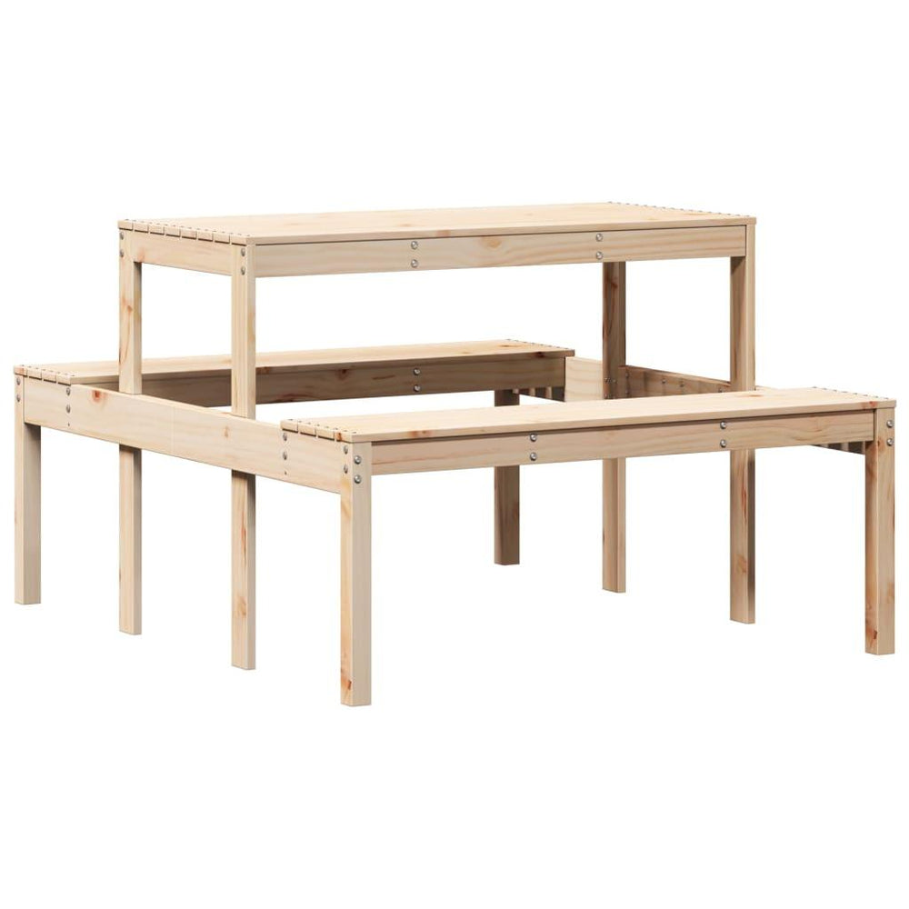 Iškylų stalas, 110x134x75cm, pušies medienos masyvas