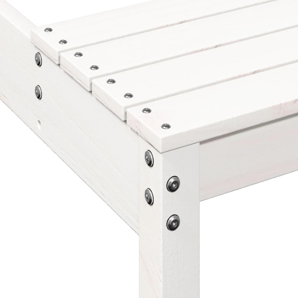 Iškylų stalas, baltas, 160x134x75cm, pušies medienos masyvas