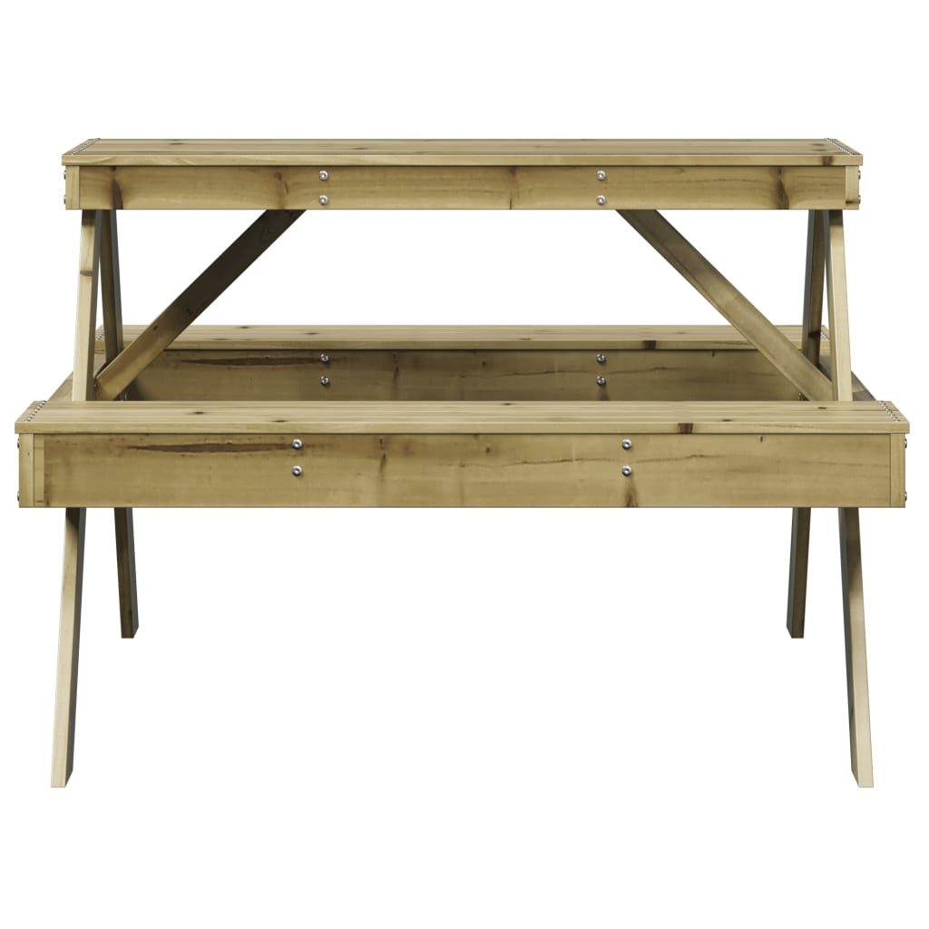 Iškylų stalas, 105x134x75cm, impregnuota pušies mediena