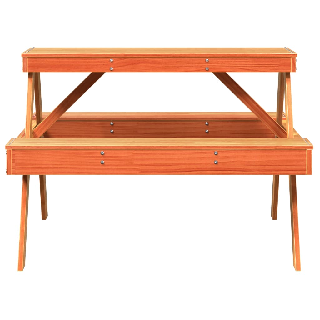 Iškylų stalas, vaško rudas, 105x134x75cm, pušies masyvas