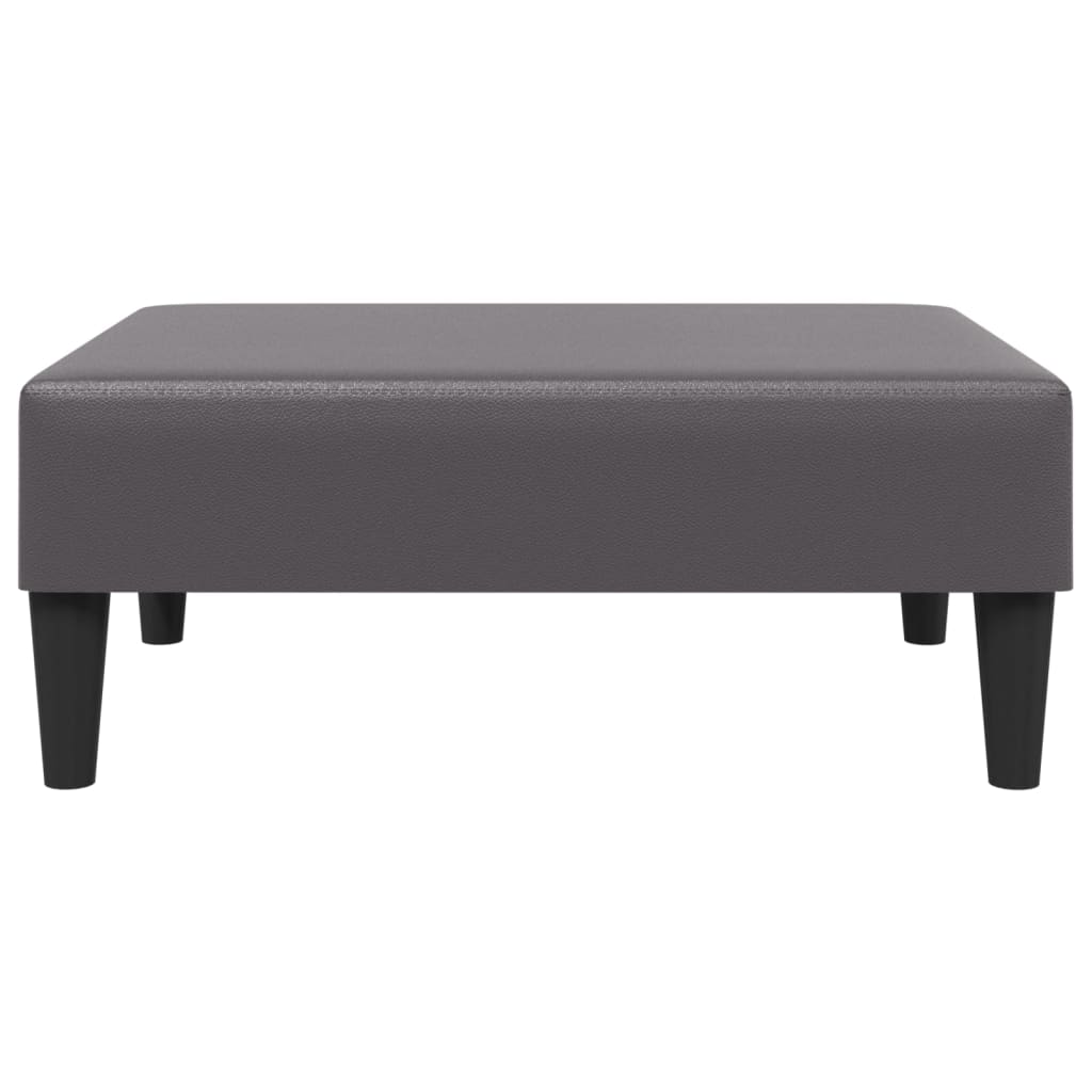 Footrest, grey, 77x55x31cm, artificial leather