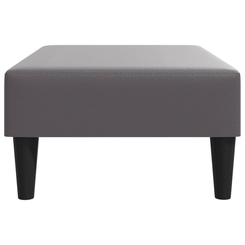 Footrest, grey, 77x55x31cm, artificial leather