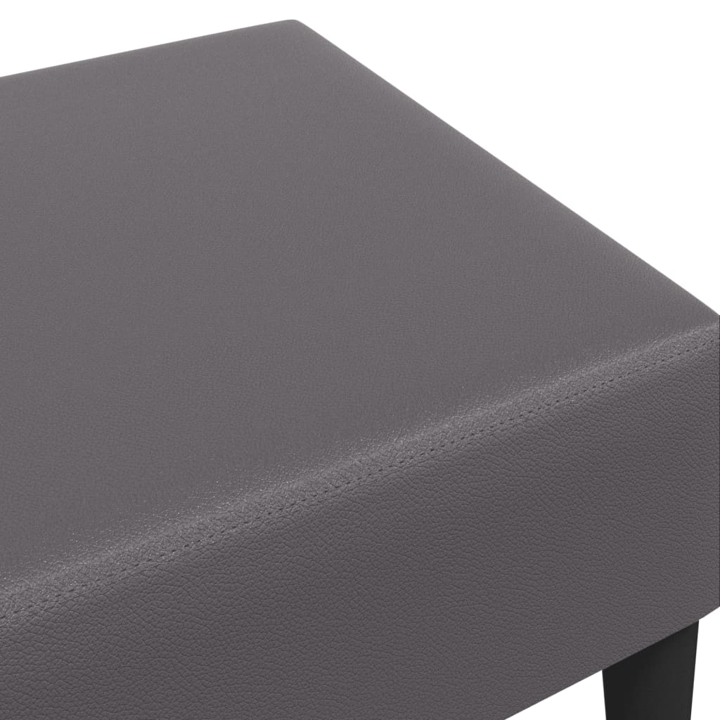 Footrest, grey, 77x55x31cm, artificial leather