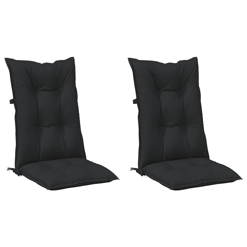 Aukštos atlošo kėdžių pagalvių rinkinys 2 pcs Melanžinė juoda