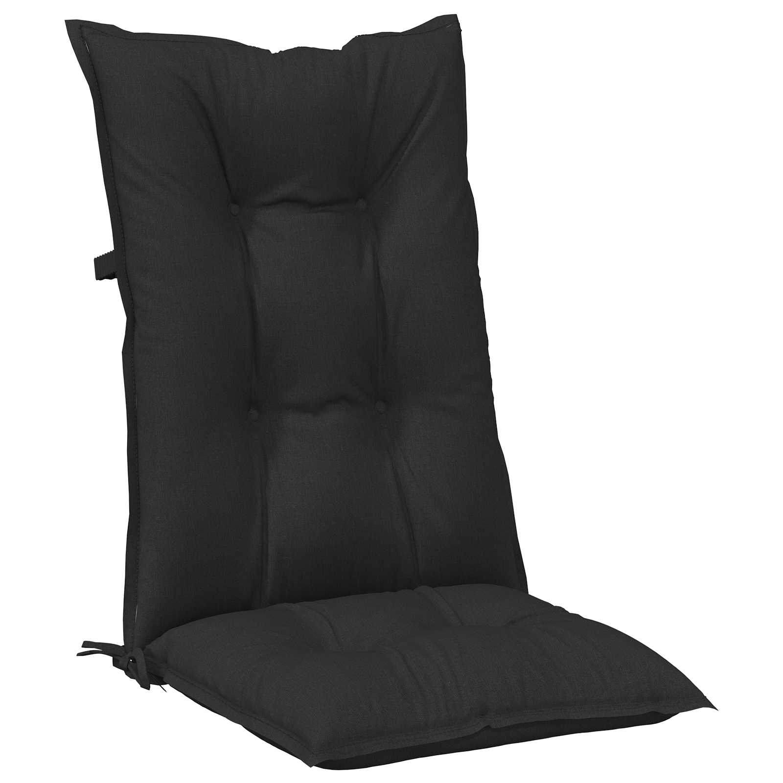 Aukštos atlošo kėdžių pagalvių rinkinys 4 pcs Melanžinė juoda
