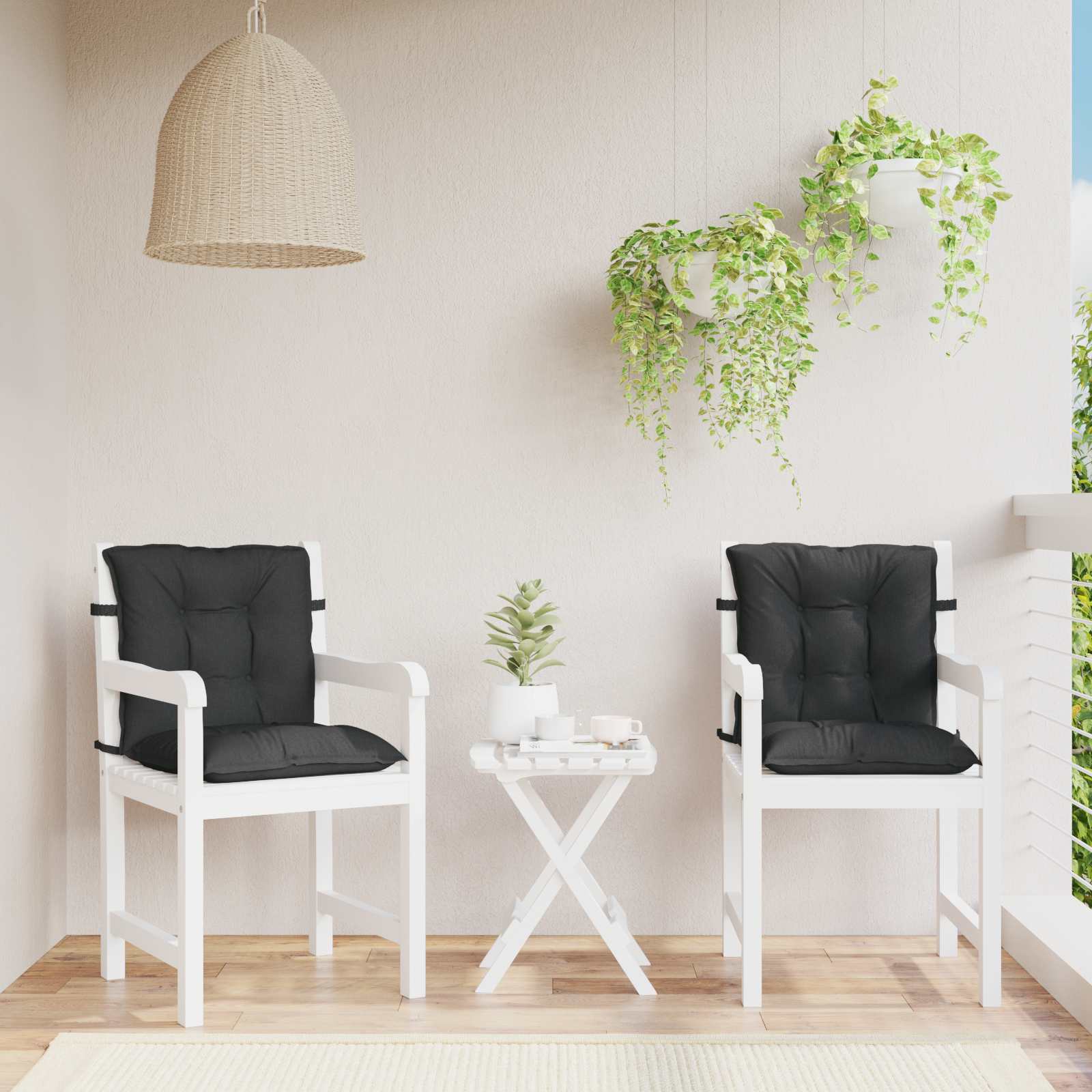 Žemintaško kėdžių pagalvėlės rinkinys 2 pcs Melanas Juodas