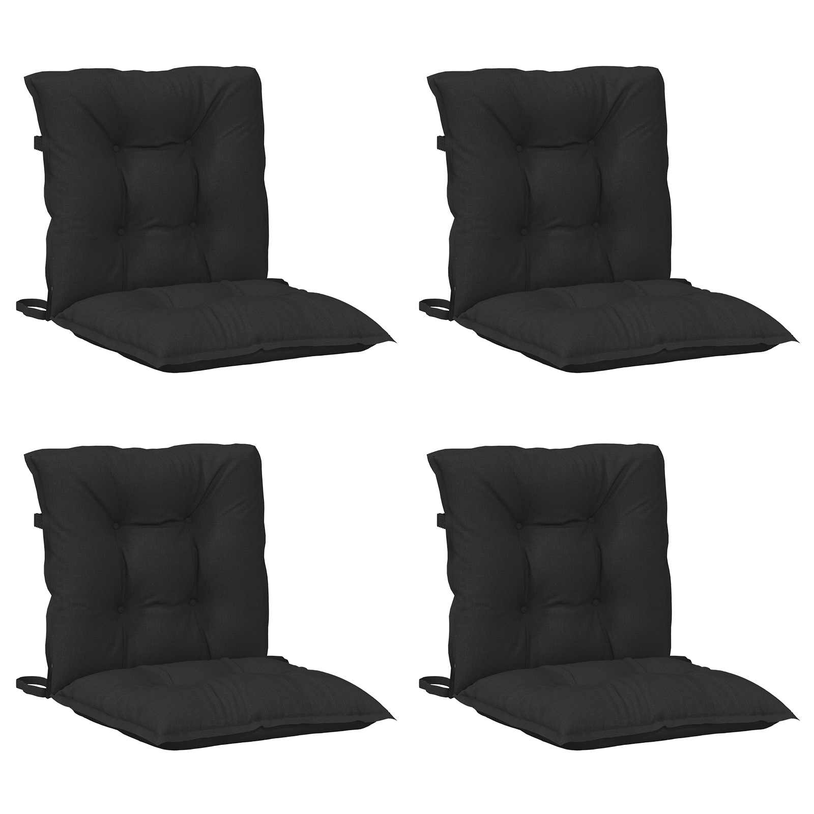 Žemintaško kėdžių pagalvėlės rinkinys 4 pcs Melanas Juodas