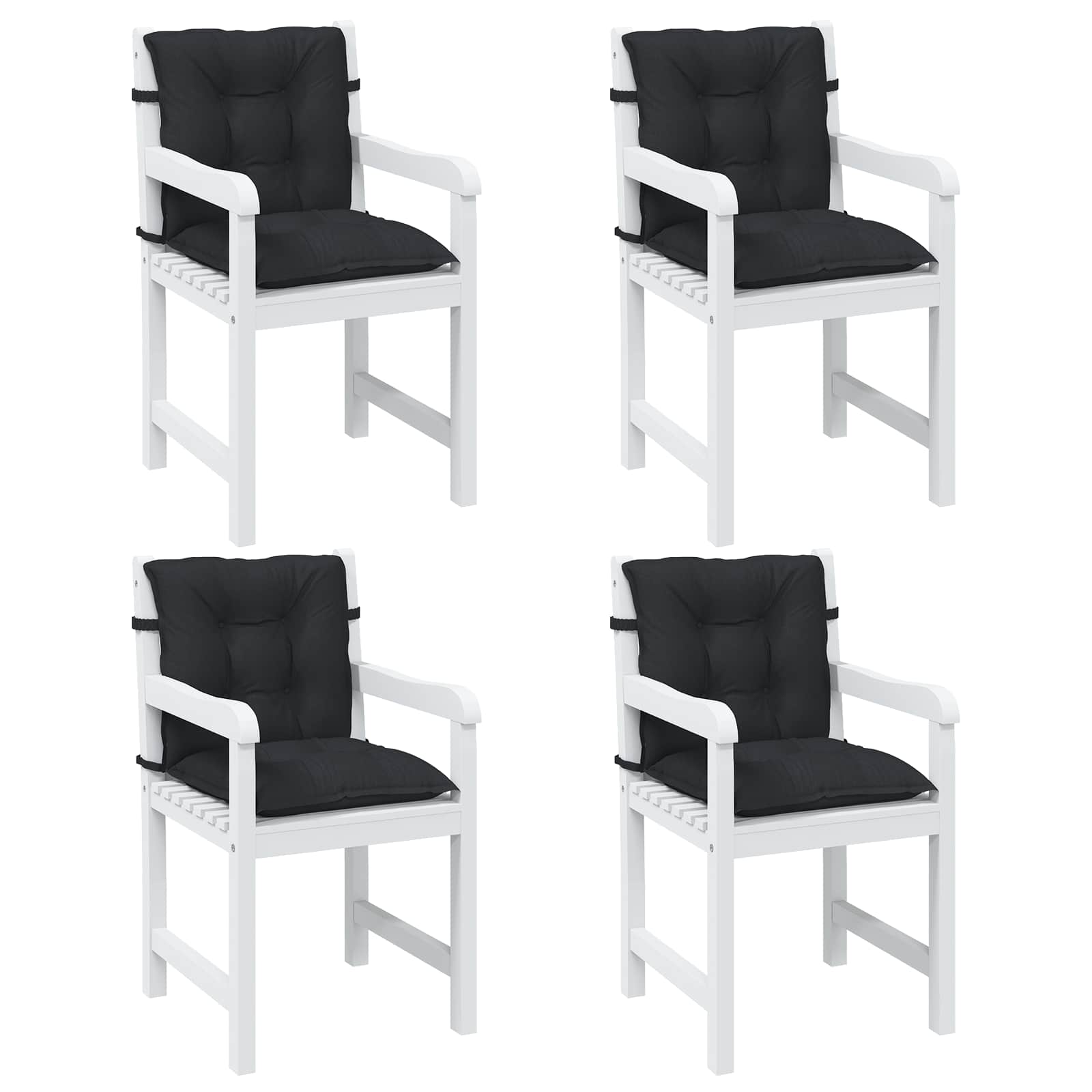 Žemintaško kėdžių pagalvėlės rinkinys 4 pcs Melanas Juodas