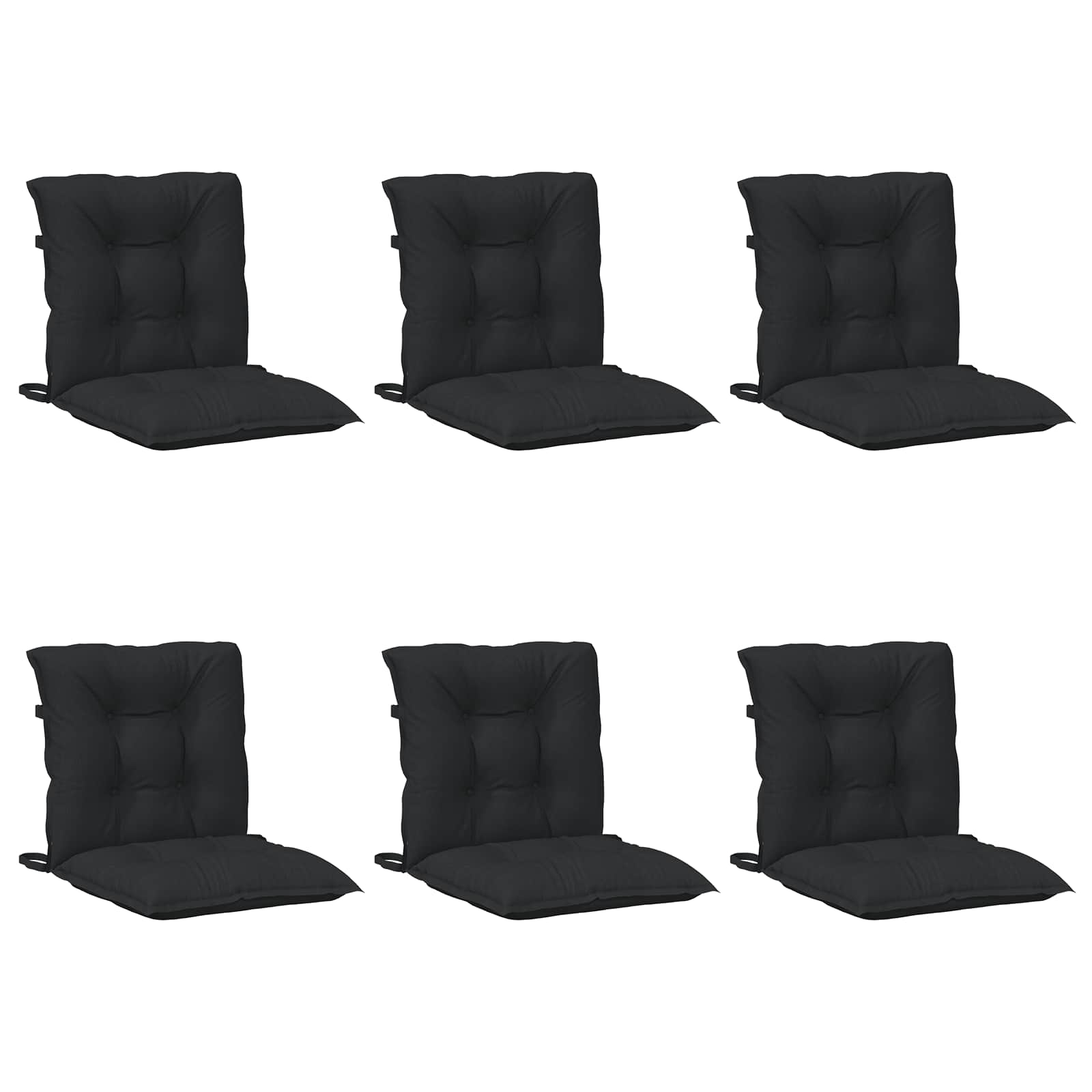 Žemintaško kėdžių pagalvėlės rinkinys 6 pcs Melanas Juodas