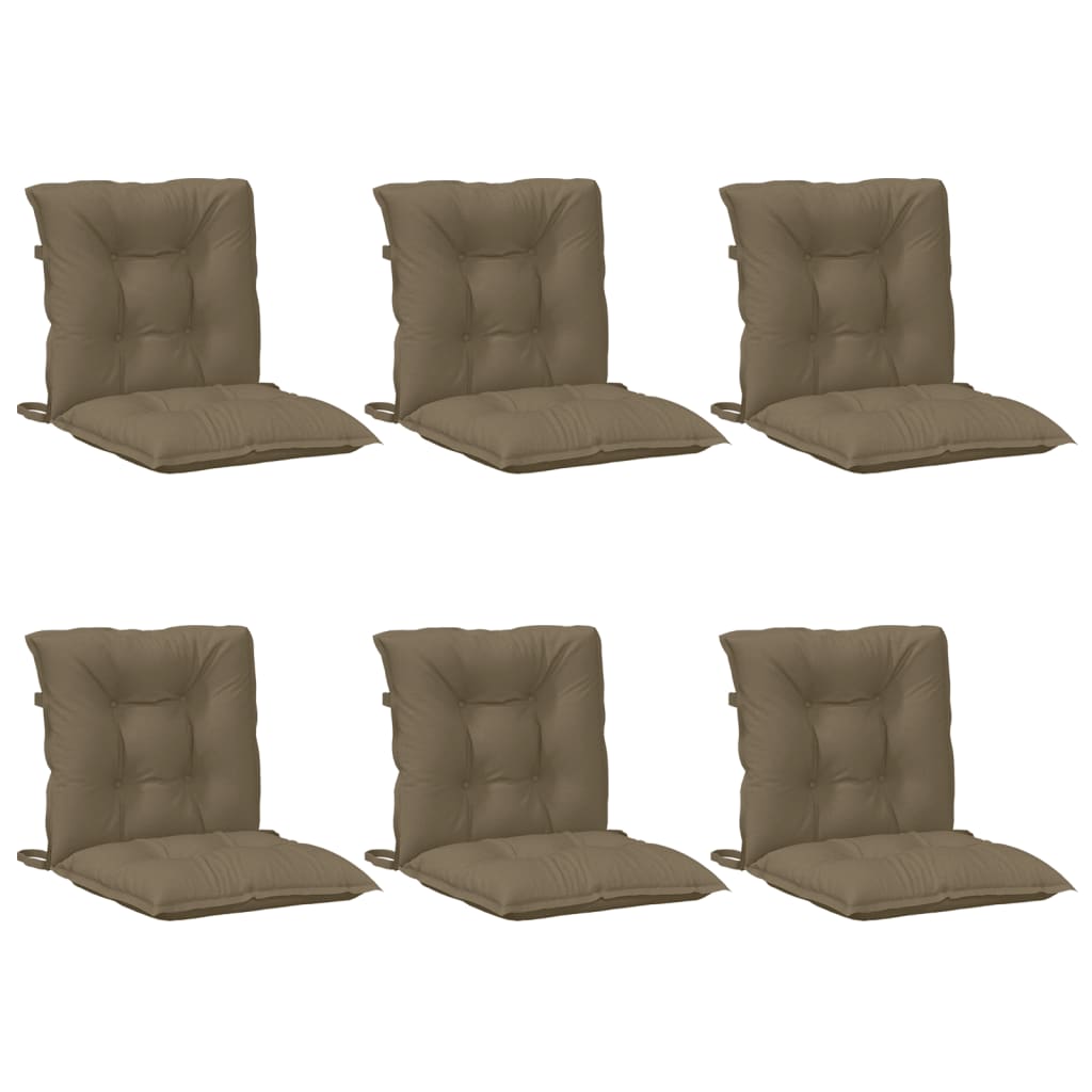 Kėdės pagalvėlės, 6vnt., taupe, 100x50x7cm, audinys