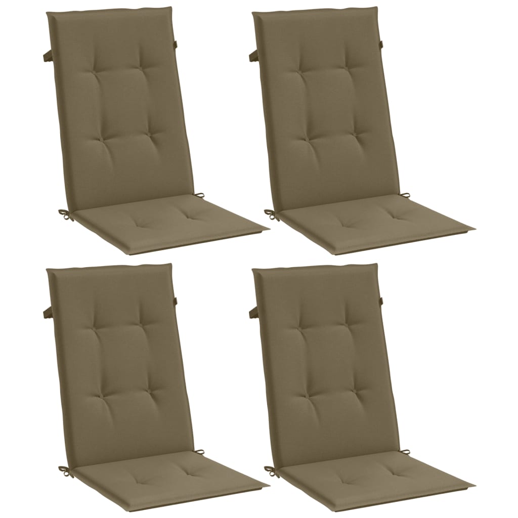 Kėdės pagalvėlės, 4vnt., taupe, 120x50x4cm, audinys