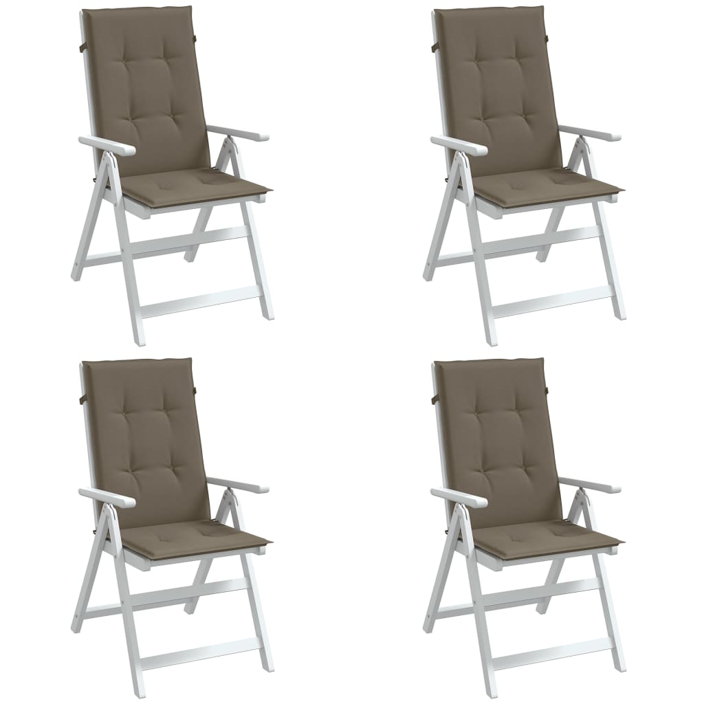 Kėdės pagalvėlės, 4vnt., taupe, 120x50x4cm, audinys