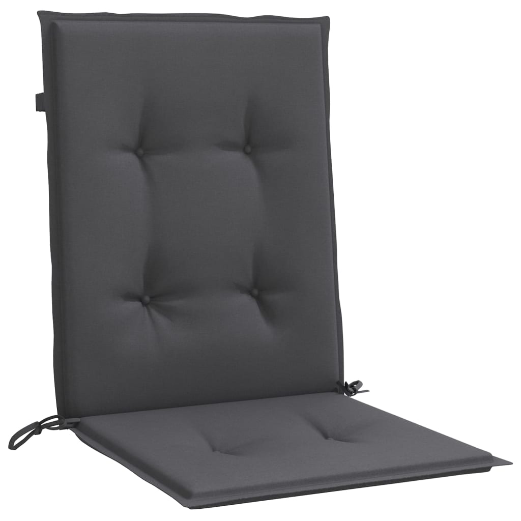Kėdės pagalvėlės, 4vnt., antracito, 100x50x4cm, audinys