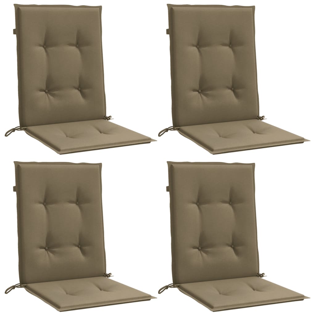 Kėdės pagalvėlės, 4vnt., taupe, 100x50x4cm, audinys