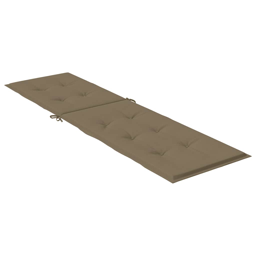 Terrace chair cushion, taupe, (75+105) x 50 x 4cm, fabric