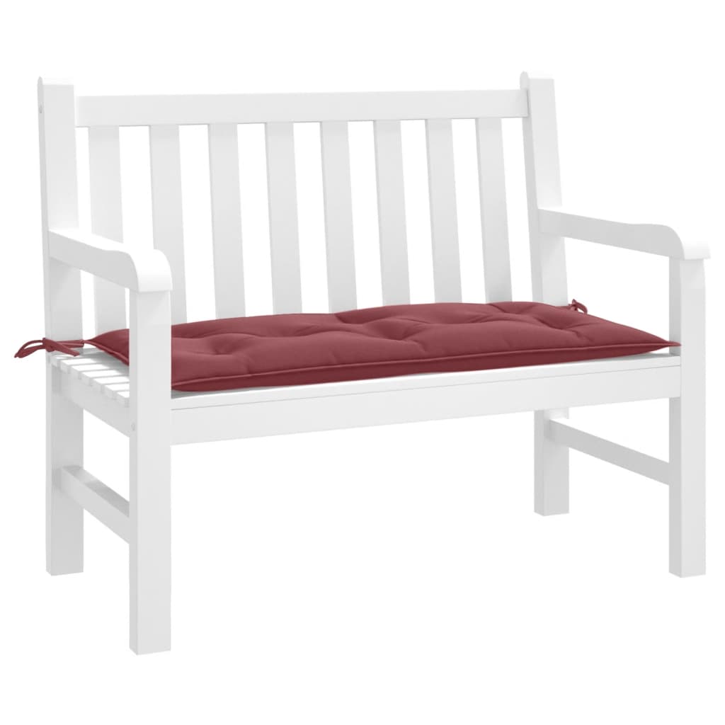 Garden bench cushion, wine red, 100x50x7cm, fabric