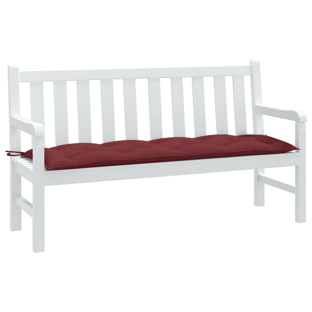 Garden bench cushion, wine red, 150x50x7cm, fabric