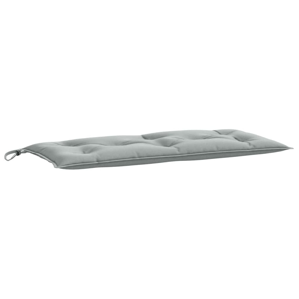Garden bench cushions, 2 pcs, grey, 100x50x7cm, fabric