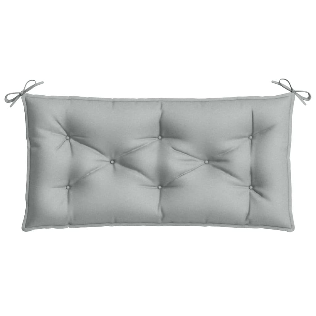 Garden bench cushions, 2 pcs, grey, 100x50x7cm, fabric