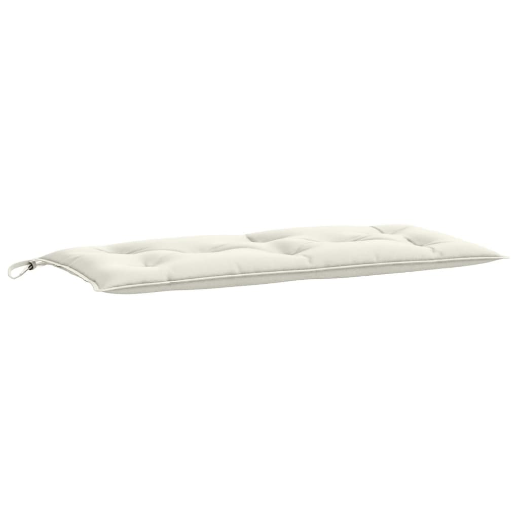 Garden bench cushions, 2 pcs., cream, 100x50x7cm, fabric