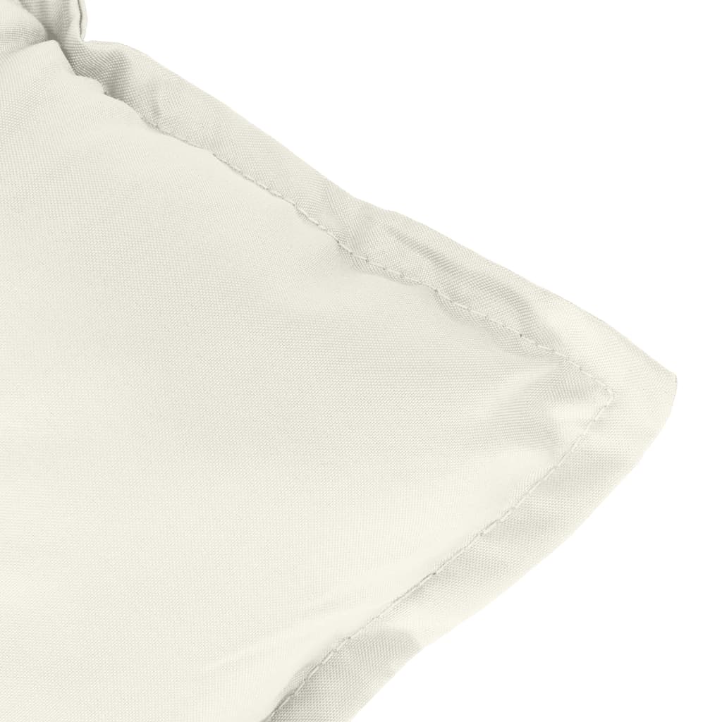 Garden bench cushions, 2 pcs., cream, 100x50x7cm, fabric