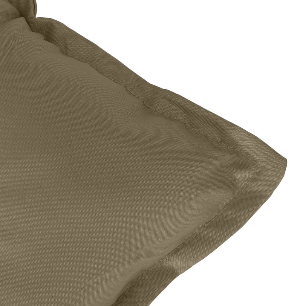 Garden bench cushions, 2 pcs, taupe, 100x50x7cm, fabric