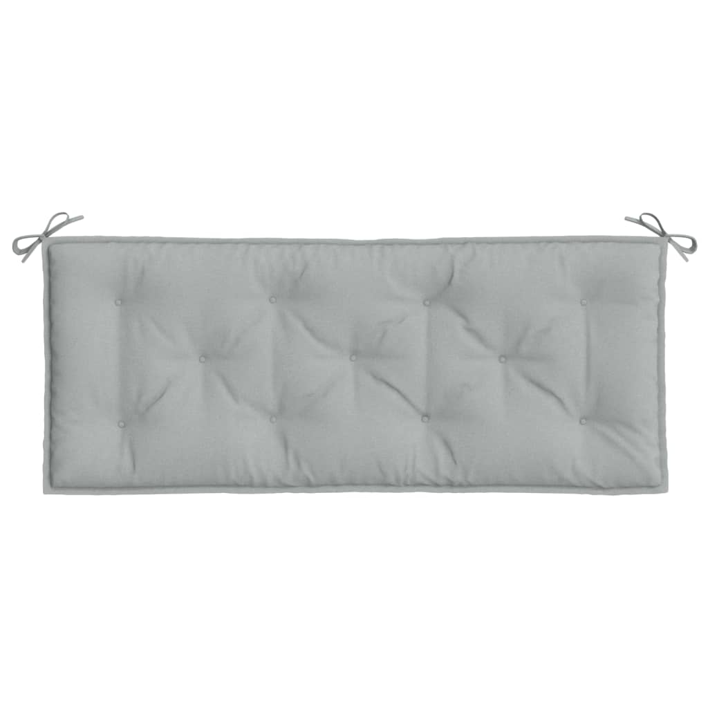 Garden bench cushions, 2 pcs., grey, 120x50x7cm, fabric