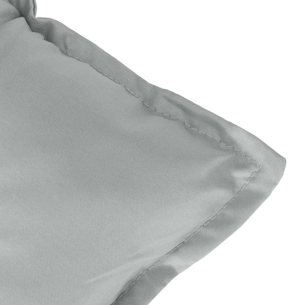 Garden bench cushions, 2 pcs., grey, 120x50x7cm, fabric