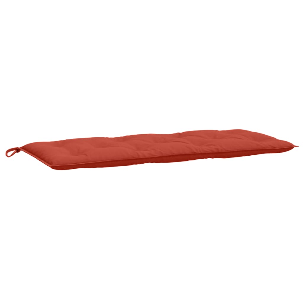 Garden bench cushions, 2 pcs., red, 120x50x7cm, fabric