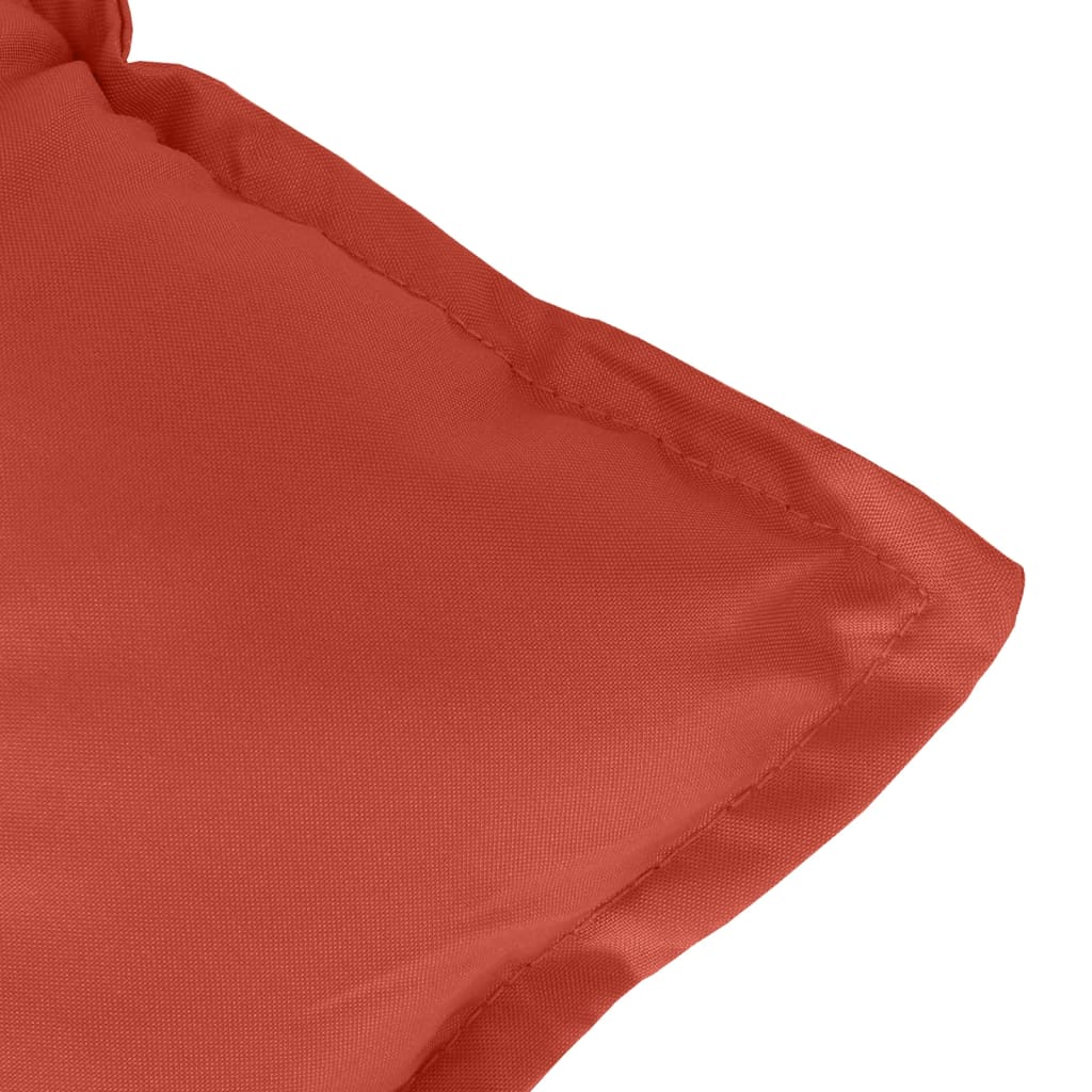 Garden bench cushions, 2 pcs., red, 120x50x7cm, fabric