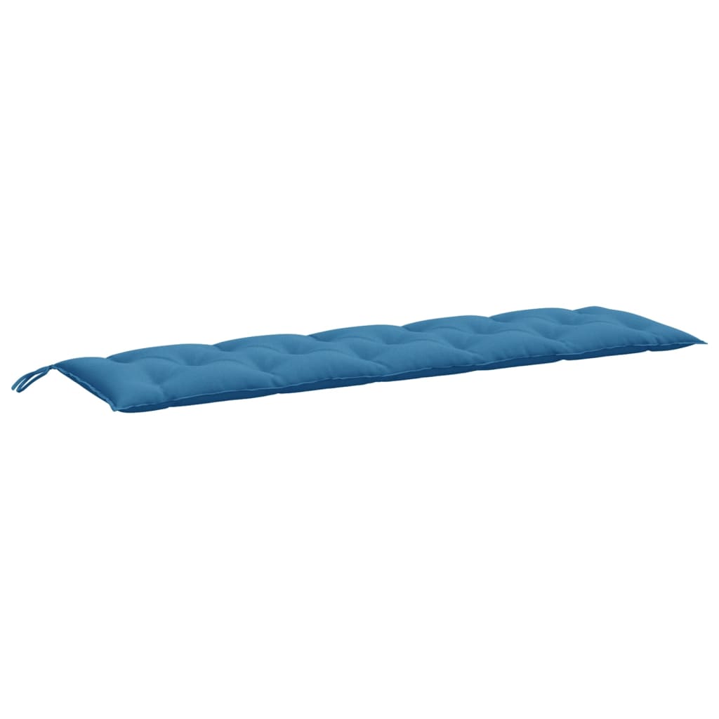 Garden bench cushions, 2 pcs., blue, 180x50x7cm, fabric