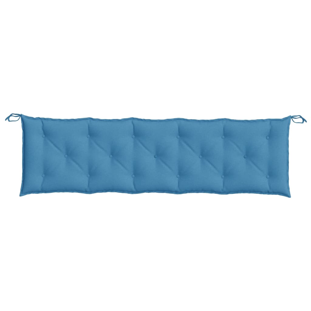 Garden bench cushions, 2 pcs., blue, 180x50x7cm, fabric