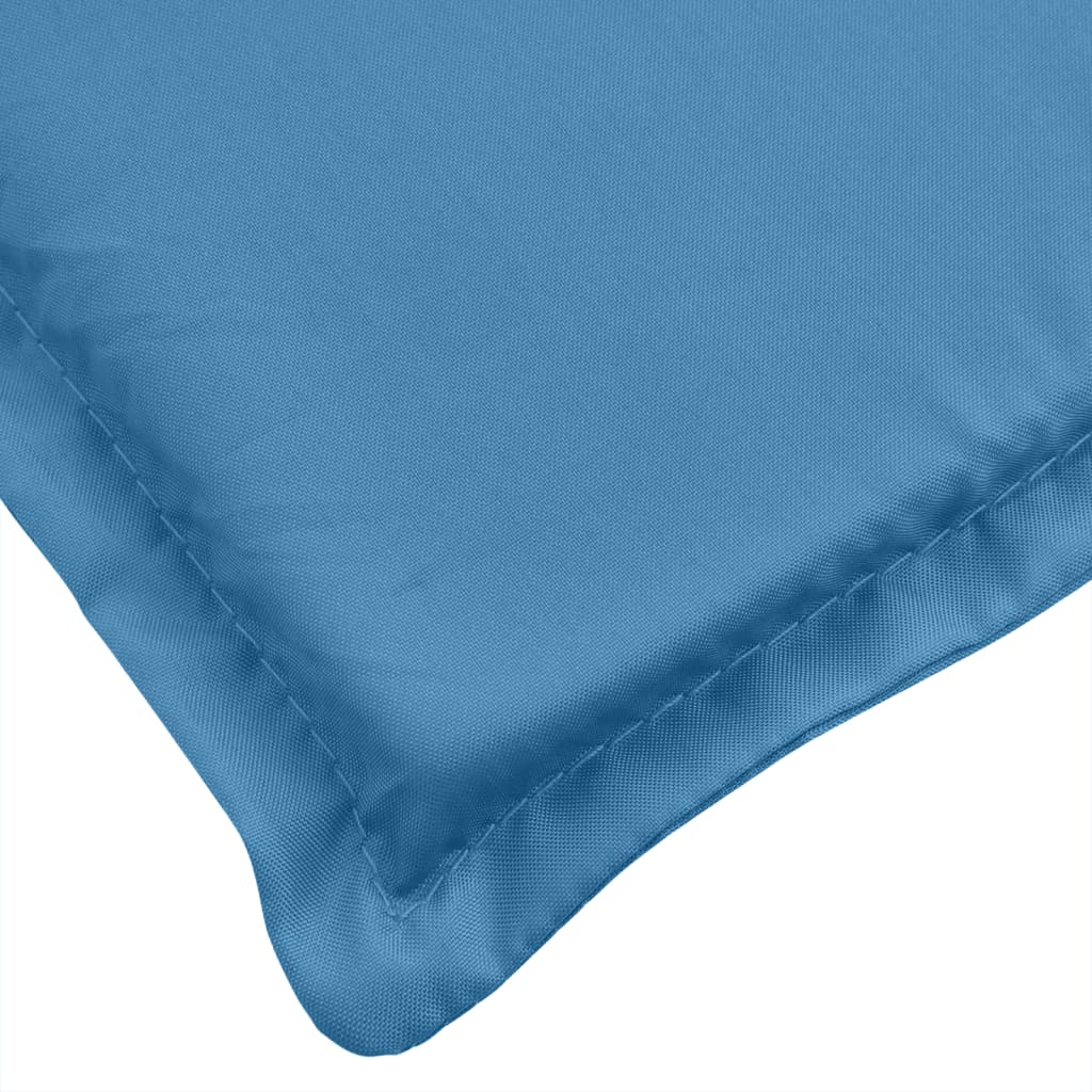 Garden bench cushions, 2 pcs., blue, 180x50x7cm, fabric