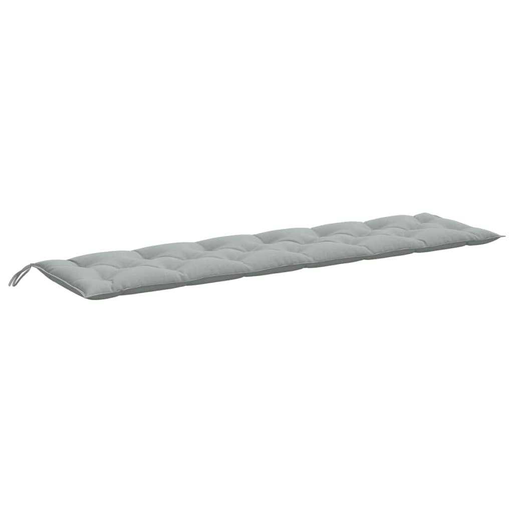 Dārza soliņa spilveni, 2 gab., pelēki, 200x50x7cm, audums