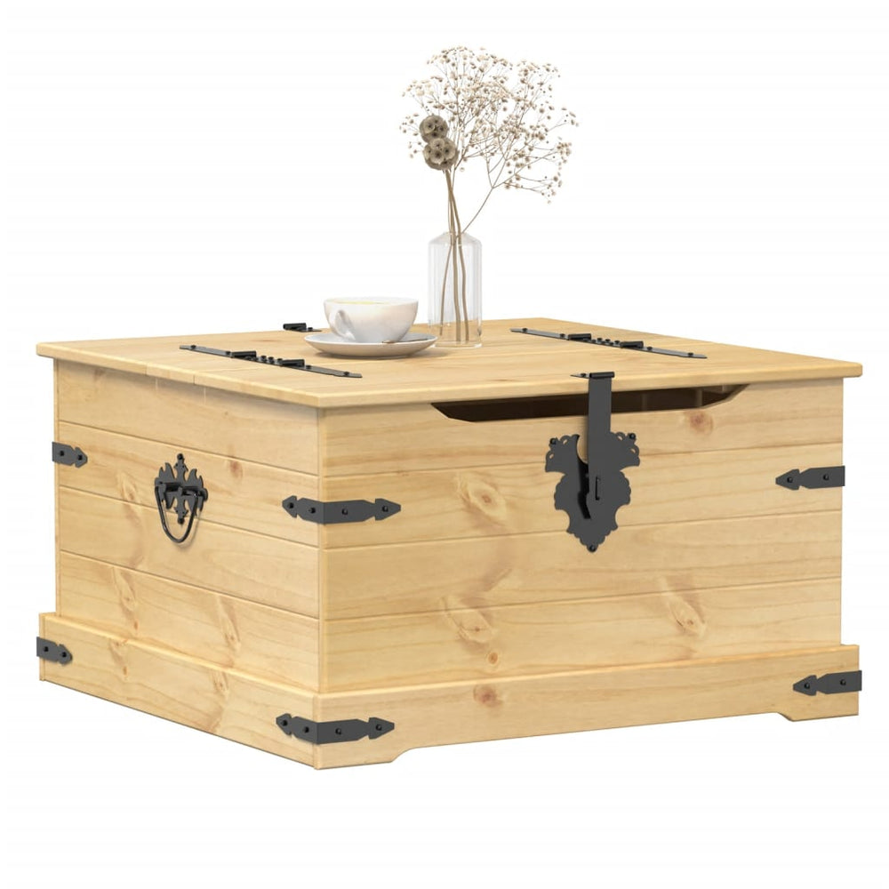 Corona storage box, 78x78x45cm, solid pine wood